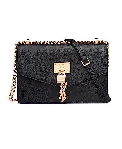 DKNY Damen Elissa Lg Shoulder Bag, Black Gold, Einheitsgröße EU von DKNY