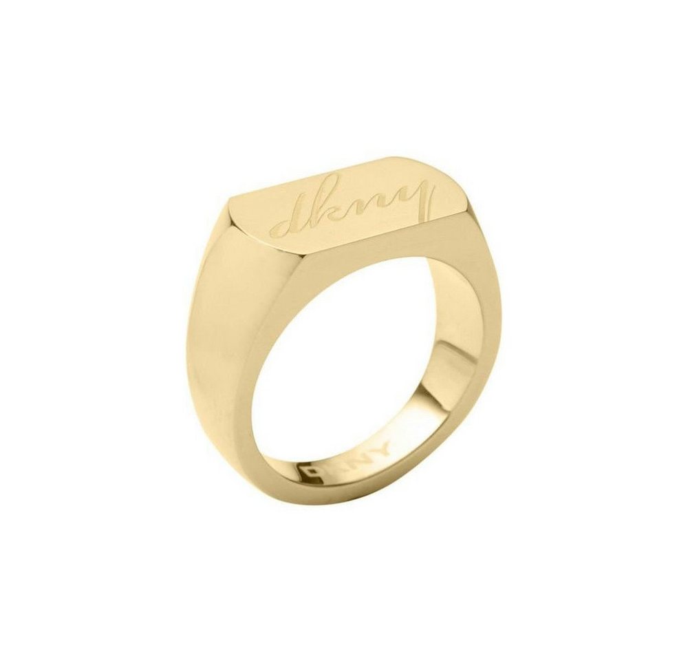 DKNY Fingerring Damen, aus Edelstahl, Gold, Gr. 59 (18,8mm) von DKNY