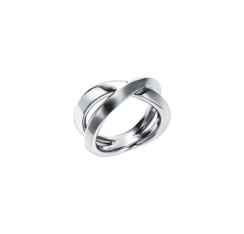 DKNY Fingerring Damen, aus Edelstahl, Silber, Gr. 50 (15,9mm) von DKNY