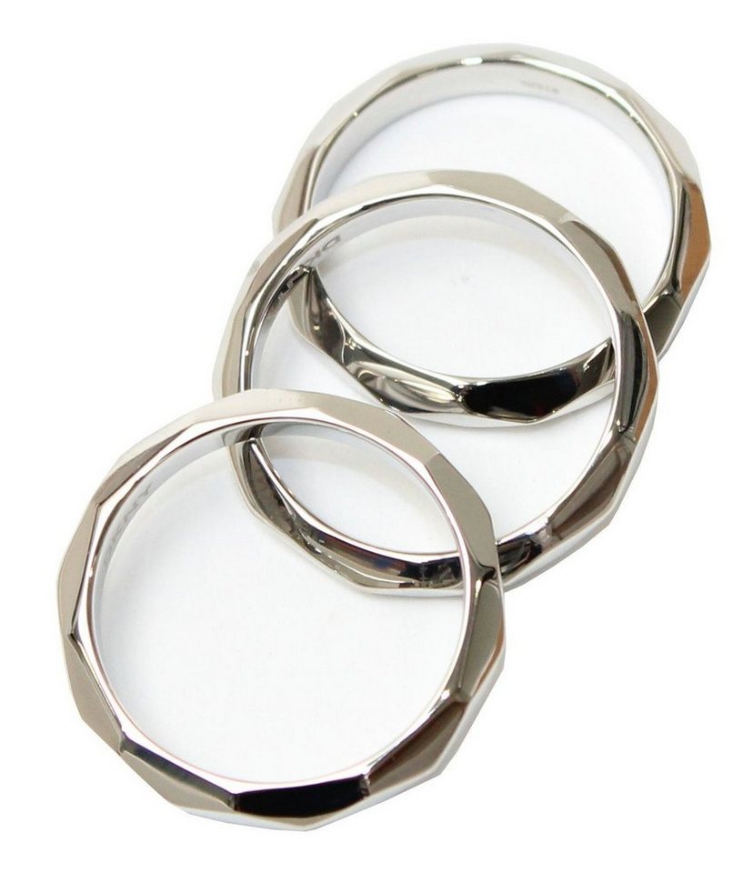 DKNY Fingerring Damen, aus Edelstahl, Silber, Gr. 50 (15,9mm) von DKNY