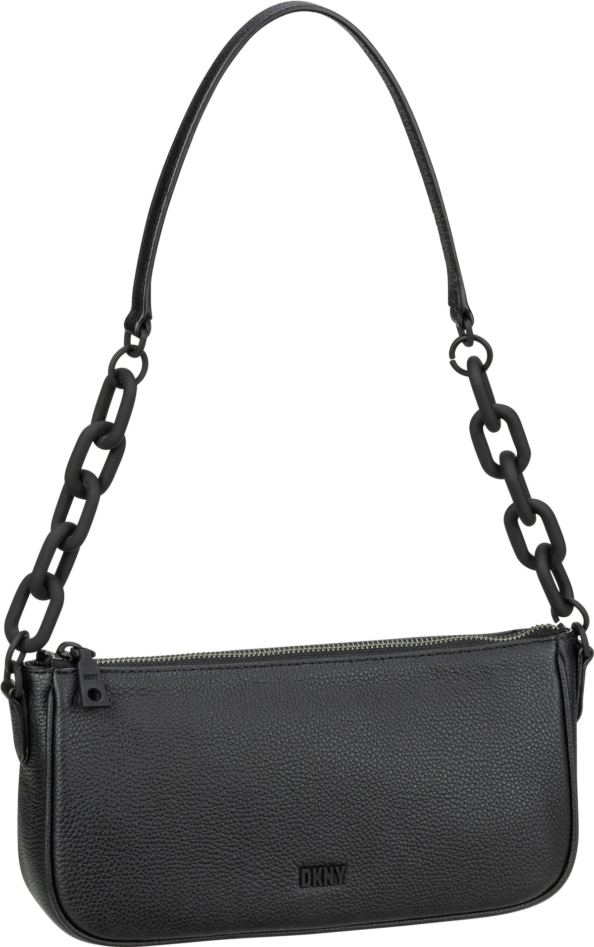 DKNY Frankie Pebble Leather TZ Demi  in Schwarz (2.2 Liter), Schultertasche von DKNY