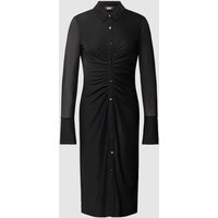 DKNY Hemdblusenkleid mit Raffungen in Black, Größe 34 von DKNY