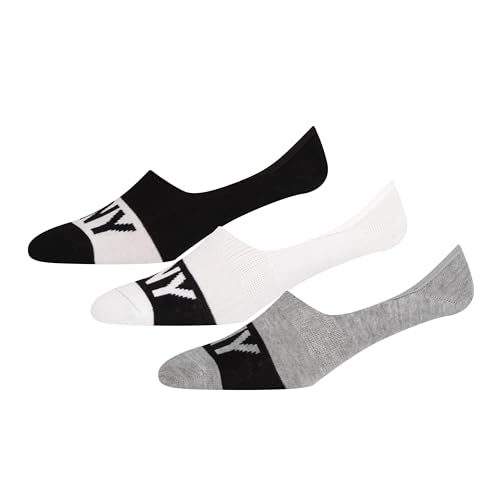 DKNY Herren, Low-Cut-Sneakersocken, Designer-Baumwollsocken Socken, Grau, Einheitsgröße von DKNY