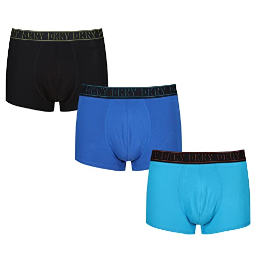 DKNY Herren Boxers de Ropa Interior para Hombres en Negro/Azules Boxershorts, Black/Atomic Blue/Blue, XL von DKNY