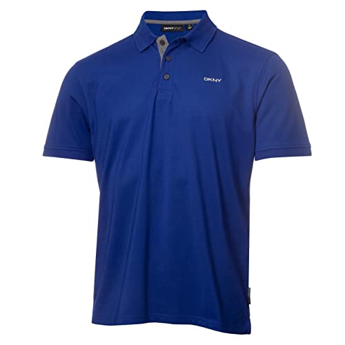 DKNY Herren Bronx Feuchtigkeitsdicking Golf Poloshirt - Cobalt - L von DKNY