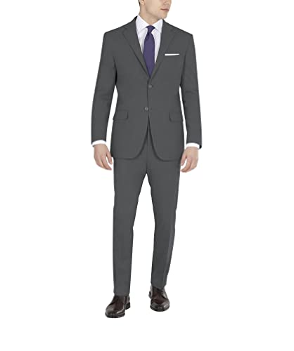 DKNY Herren Klassische Hose, anthrazit massiv, 38W / 34L DKNY Herren Klassische Hose, anthrazit massiv, 38W / 34L von DKNY