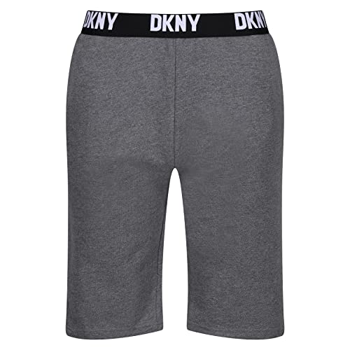 DKNY Herren Men's Lounge Charcoal, Designer Loungewear with Branded Waistband 100% Cotton Lässige Shorts, XL von DKNY