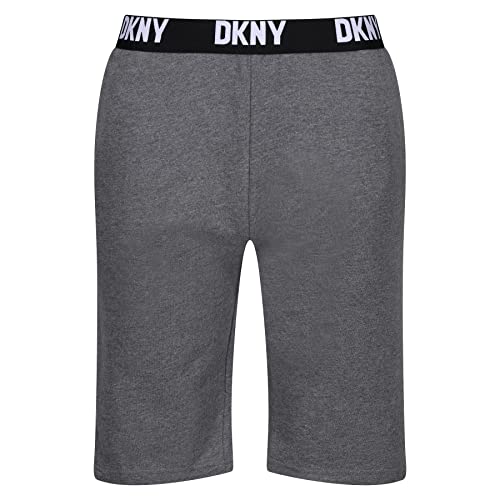 DKNY Herren Men's Lounge Shorts in Charcoal, Designer Loungewear with Branded Waistband 100% Cotton Lässige Shorts, Charcoal, von DKNY
