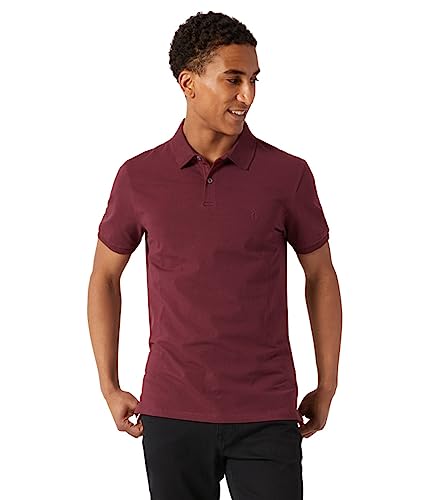 DKNY Herren-Polo-Shirts – Herren-Polo-Shirts, kurzärmelig, Baumwoll-Poloshirts für Herren, Granat, Mittel DKNY Herren-Polo-Shirts – Herren-Polo-Shirts, kurzärmelig, Baumwoll-Poloshirts für Herren, Granat, Mittel von DKNY