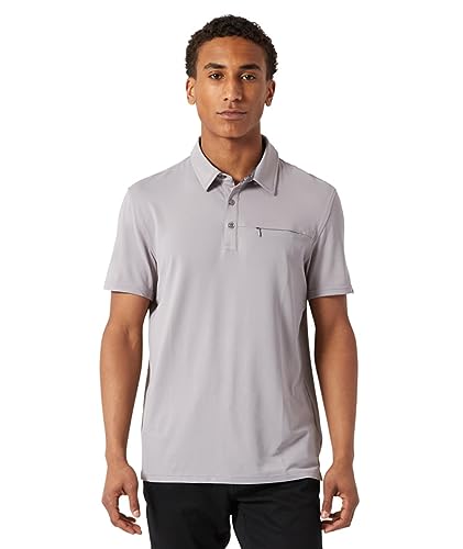 DKNY Herren-Polo-Shirts – kurzärmelig, schnell trocknende Passform, Golf-Poloshirts für Herren, leistungsstarkes Herren-Poloshirt mit Tasche, Greystone, XL DKNY Herren-Polo-Shirts – kurzärmelig, schnell trocknende Passform, Golf-Poloshirts für Herren, leistungsstarkes Herren-Poloshirt mit Tasche, Greystone, XL von DKNY