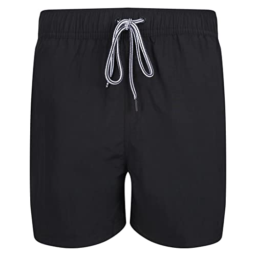 DKNY Herren Shorts in Schwarz mit seitlichen Band-Details, Polyester, schnelltrocknend Badehose, L/XL von DKNY