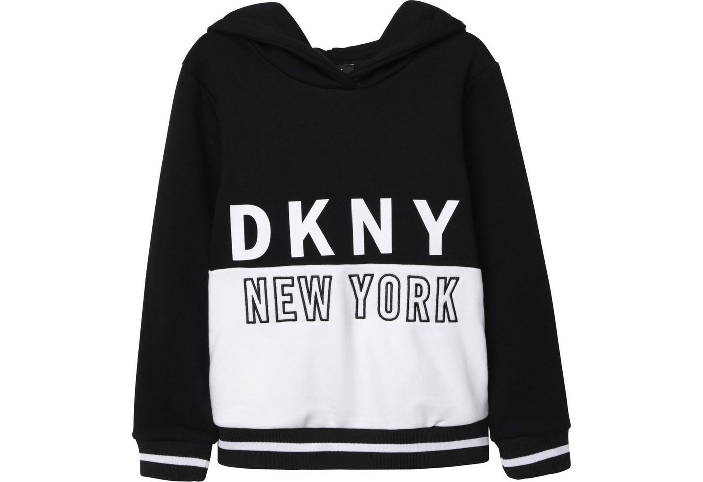 DKNY Hoodie DKNY KIDS Hoodie Sweatshirt schwarz french terry Logo von DKNY