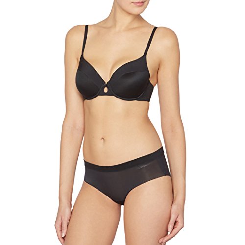 DKNY Intimates Damen Fusion Perfect Coverage T-Shirt 453200 Black w/Skinny Dip Bra 36C BH, Schwarz (OEB), 80C von DKNY