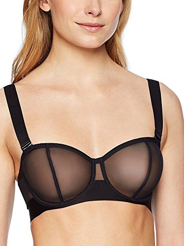 DKNY Intimates Damen Sheers Convertible Trägerloser BH, Schwarz (Black Bp), 75A (Herstellergröße: 34A) von DKNY
