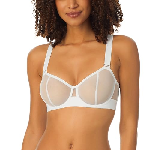 DKNY Intimates Damen Sheers Convertible Trägerloser BH, Weiß (White Bj), 80C (Herstellergröße: 36C) von DKNY