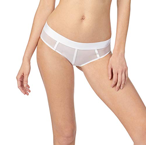 DKNY Intimates Damen Sheers Hipster, Weiß (White Bj), (Herstellergröße: Large) von DKNY