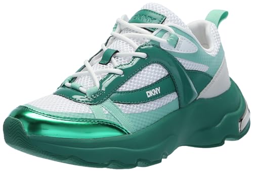 DKNY Juna-Sneaker für Damen, Weiß/Grün, 35.5 EU von DKNY