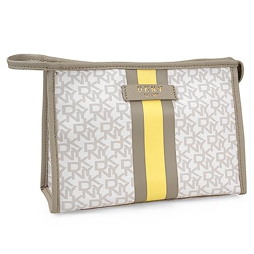 DKNY - Kulturbeutel Reise Damen Herren Wasserdicht Groß Hängend mit Fächern Waschtasche Organisator für Kosmetik und Hygieneartikel, Brege Combo von DKNY