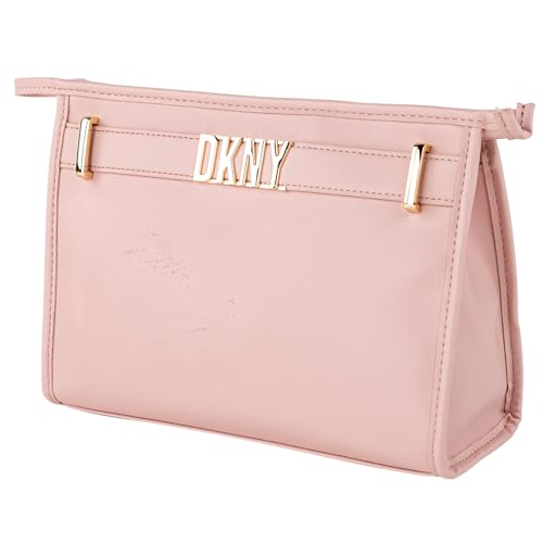 DKNY - Kulturbeutel Reise Damen Herren Wasserdicht Groß Hängend mit Fächern Waschtasche Organisator für Kosmetik und Hygieneartikel, Pudriges Rosa von DKNY