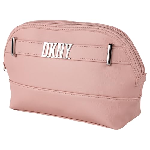 DKNY - Kulturbeutel Reise Damen Herren Wasserdicht Groß Hängend mit Fächern Waschtasche Organisator für Kosmetik und Hygieneartikel, Rosa von DKNY