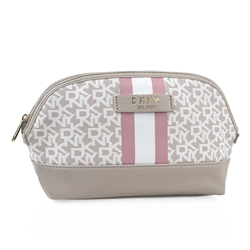 DKNY - Kulturbeutel Reise Damen Herren Wasserdicht Groß Hängend mit Fächern Waschtasche Organisator für Kosmetik und Hygieneartikel, Rosa von DKNY