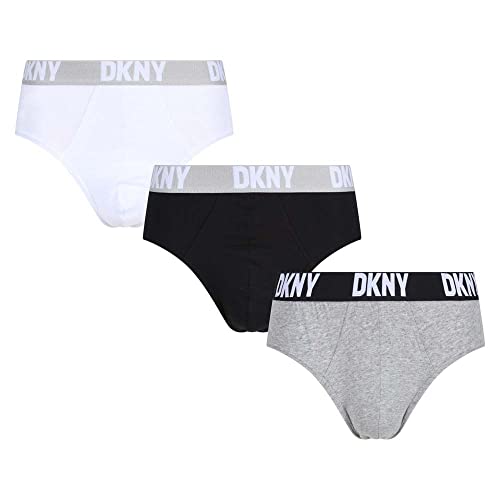 DKNY Men's Kelso Boxer Briefs, Black/White/Grey, M von DKNY