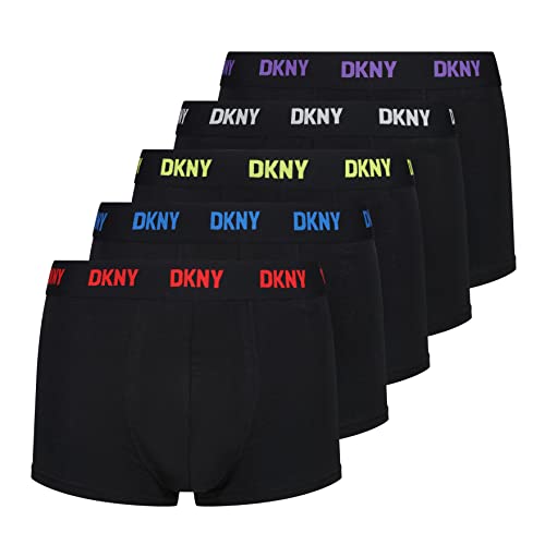 DKNY Men's Mens Cotton Mix Boxers Boxer Briefs, Black, L von DKNY