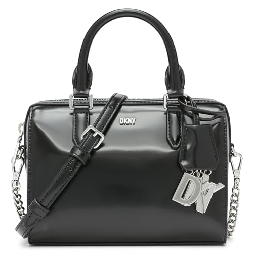 DKNY Damen Paige Duffle Bag, Schwarz/Silber, Schwarz/Silber, Paige Duffle Bag, schwarz/Silber, Paige Duffle Bag von DKNY