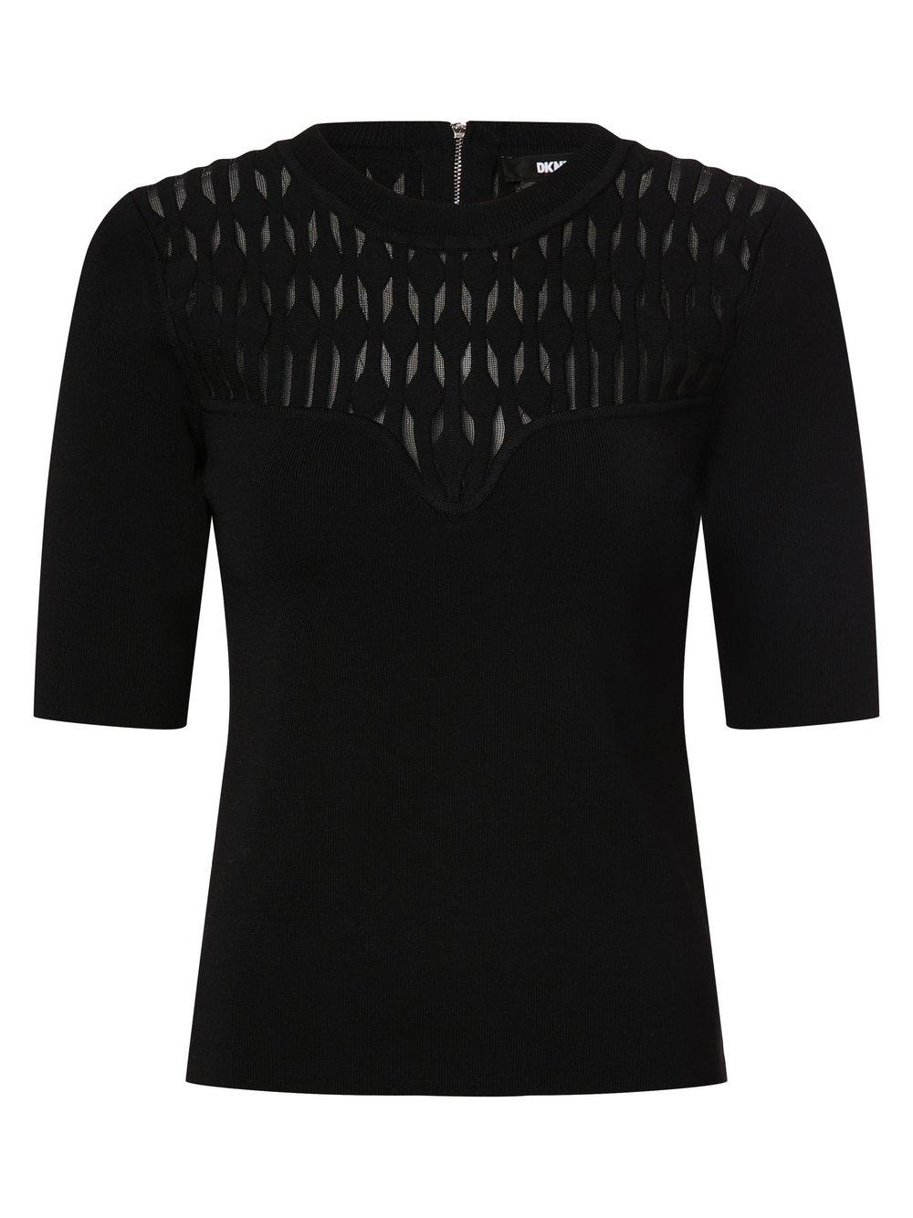 DKNY Pullover Damen Feinstrick Rundhals, schwarz von DKNY