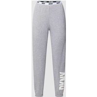 DKNY Pyjama-Hose mit Logo-Bund Modell 'Sleep Jogger' in Mittelgrau, Größe L von DKNY