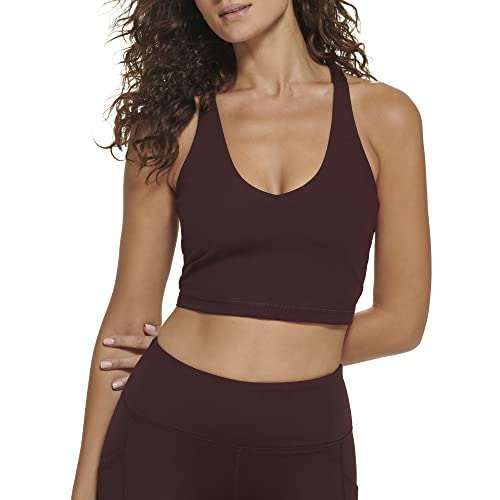 DKNY Women's Super Soft Compression T-Shirt Yoga, Red, Large von DKNY