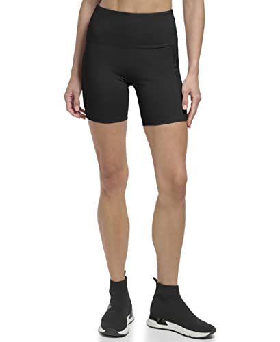 DKNY Sport Women's Balance Super High Rise Bike Short, Black, Small von DKNY