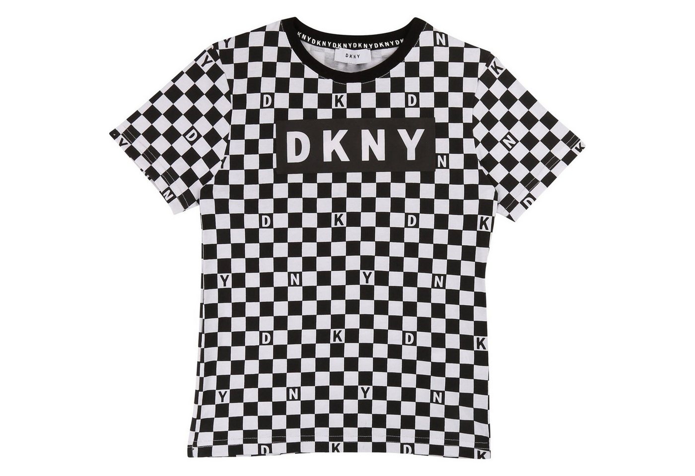 DKNY T-Shirt DKNY Kids T-Shirt – Schachbrett, schwarz/weiß von DKNY