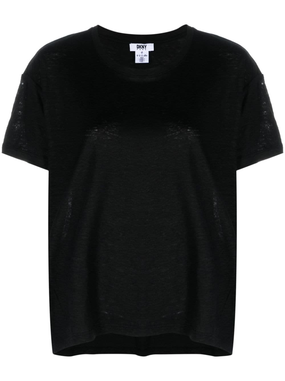 DKNY T-Shirt aus Leinen - Schwarz von DKNY