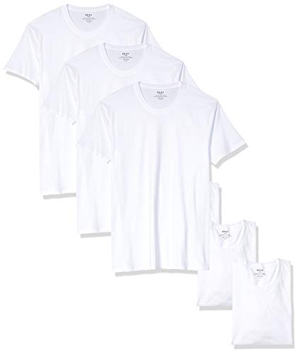 DKNY Unisex-Erwachsene Cotton Crew Neck T Multipack Baselayer-Shirt, Weiß, Mittel von DKNY
