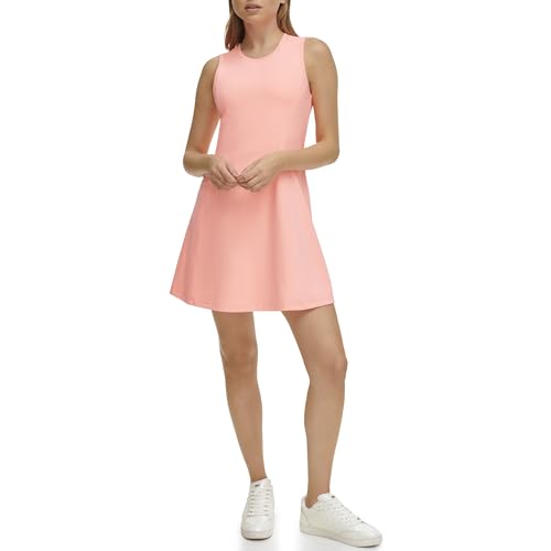 DKNY Women's Balance Tennis Dress, Atomic Pink, L von DKNY