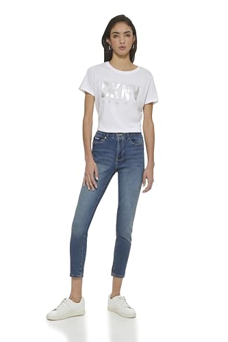 DKNY Women's Bleeker Super Stretch Shaping Skinny Jeans, Medium Wash Denim, 25 von DKNY
