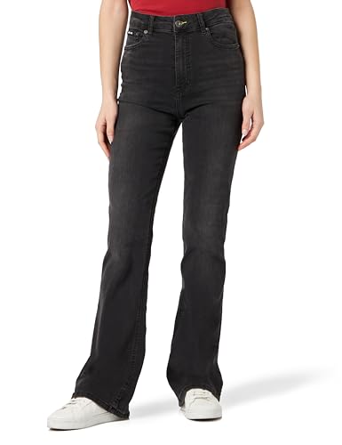 DKNY Women's Kick Flare Jeans, Black, 50 von DKNY