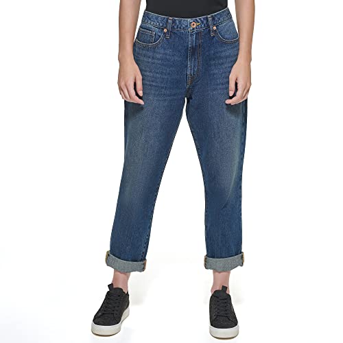 DKNY Women's Broome High Rise Vintage Jeans, Dark Wash Denim, 27 von DKNY