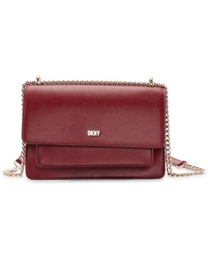 DKNY Women's Bryant Chain Flap Crossbody, Red von DKNY