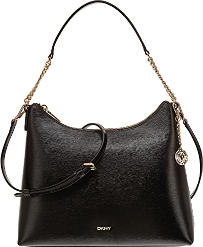 DKNY Damen Bryant Hobo Bag, Black/Gold, Einheitsgröße EU von DKNY