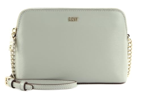 DKNY Women's Bryant Park Small Leather Dome Bag Crossbody, Grey Melange von DKNY