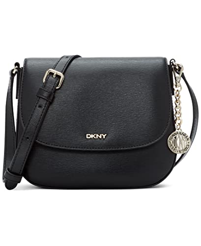 DKNY Damen Bryant Saddle Bag, Black/Gold, Einheitsgröße EU von DKNY