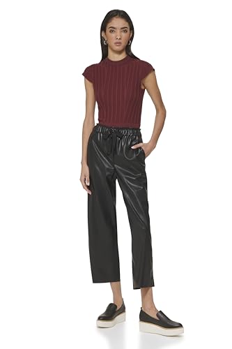 DKNY Women's Butter PU Wide Leg Trousers Casual Pants, Black, X-Small DKNY Women's Butter PU Wide Leg Trousers Casual Pants, Black, X-Small von DKNY