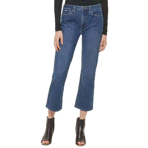 DKNY Women's Halsey MID Rise Kick Flare Jeans, Indigo, 32 von DKNY