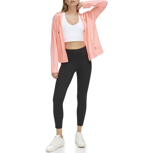 DKNY Women's High Waist 7/8 Legging Logo, Atomic Pink, X-Large von DKNY