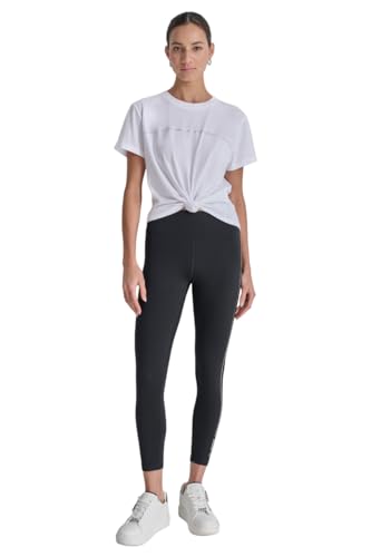 DKNY Women's High Waist 7/8 Rhynestone Logo Tight, Black, X-Small DKNY Women's High Waist 7/8 Rhynestone Logo Tight, Black, X-Small von DKNY