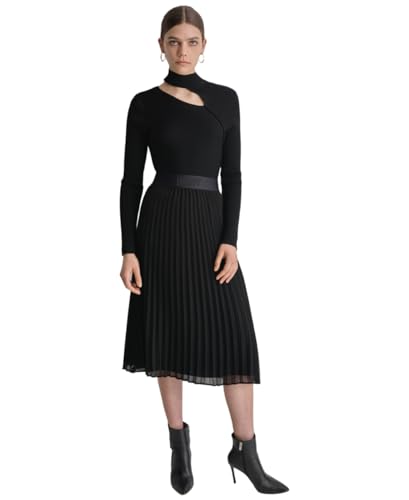 DKNY Women's Long Sleeves Cutout Mock Neck Shirt, Black, Medium DKNY Women's Long Sleeves Cutout Mock Neck Shirt, Black, Medium von DKNY