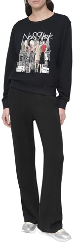 DKNY Women's Long Sleeves New York Girls Top, Black, X-Large DKNY Women's Long Sleeves New York Girls Top, Black, X-Large von DKNY