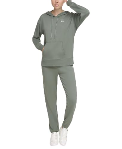 DKNY Women's Metallic Logo Hoodie, Duck Green, X-Large DKNY Women's Metallic Logo Hoodie, Duck Green, X-Large von DKNY